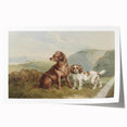 Vintage Animal Art: Two Dogs in Nature – Retro Wildlife Illustration