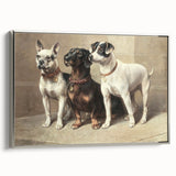 Vintage Animal Art: Trio of Dogs – Retro Wildlife Illustration