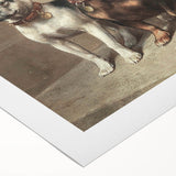 Vintage Animal Art: Trio of Dogs – Retro Wildlife Illustration