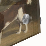 Vintage Animal Art: Two Dogs in Landscape – Retro Wildlife Illustration