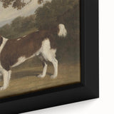 Vintage Animal Art: Two Dogs in Landscape – Retro Wildlife Illustration