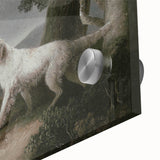 Vintage Animal Art: Dog in Scenic Landscape | Antique Wildlife Prints