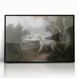 Vintage Animal Art: Dog in Scenic Landscape | Antique Wildlife Prints
