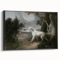 Vintage Animal Art: Dog in Scenic Landscape | Antique Wildlife Prints
