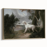 Vintage Animal Art: Dog in Scenic Landscape | Antique Wildlife Prints