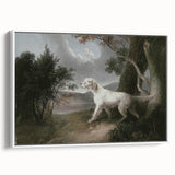 Vintage Animal Art: Dog in Scenic Landscape | Antique Wildlife Prints