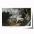 Vintage Animal Art: Dog in Scenic Landscape | Antique Wildlife Prints