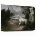 Vintage Animal Art: Dog in Scenic Landscape | Antique Wildlife Prints