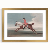 Vintage Animal Art: Rider on Horse – Retro Wildlife Illustration