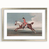 Vintage Animal Art: Rider on Horse – Retro Wildlife Illustration