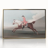 Vintage Animal Art: Rider on Horse – Retro Wildlife Illustration