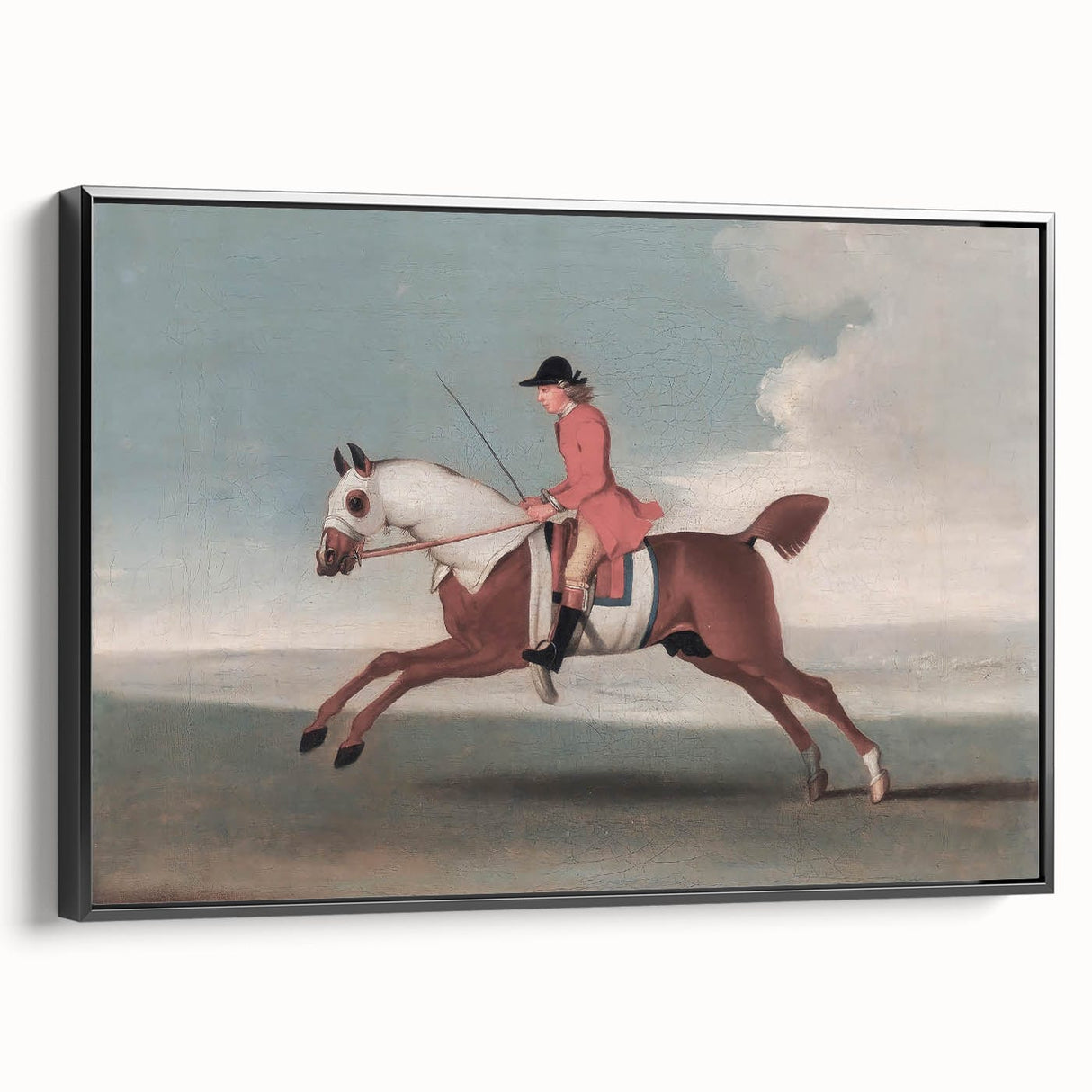Vintage Animal Art: Rider on Horse – Retro Wildlife Illustration