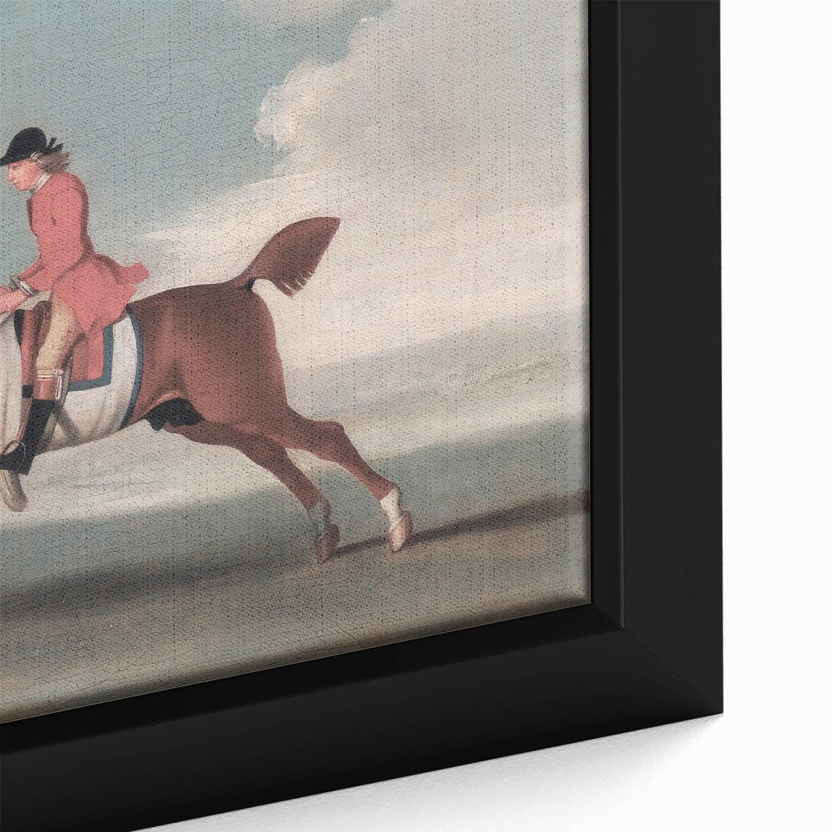 Vintage Animal Art: Rider on Horse – Retro Wildlife Illustration