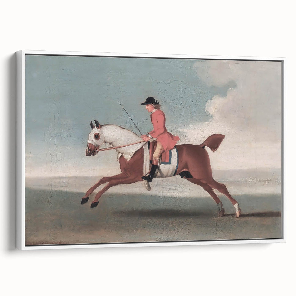 Vintage Animal Art: Rider on Horse – Retro Wildlife Illustration