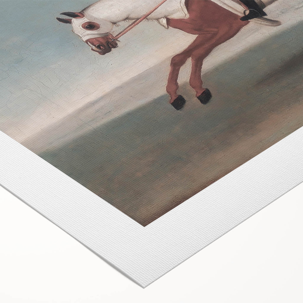 Vintage Animal Art: Rider on Horse – Retro Wildlife Illustration