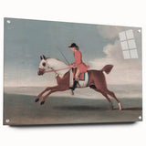 Vintage Animal Art: Rider on Horse – Retro Wildlife Illustration
