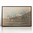 Vintage Animal Art: Horse and Cart – Retro Wildlife Illustration