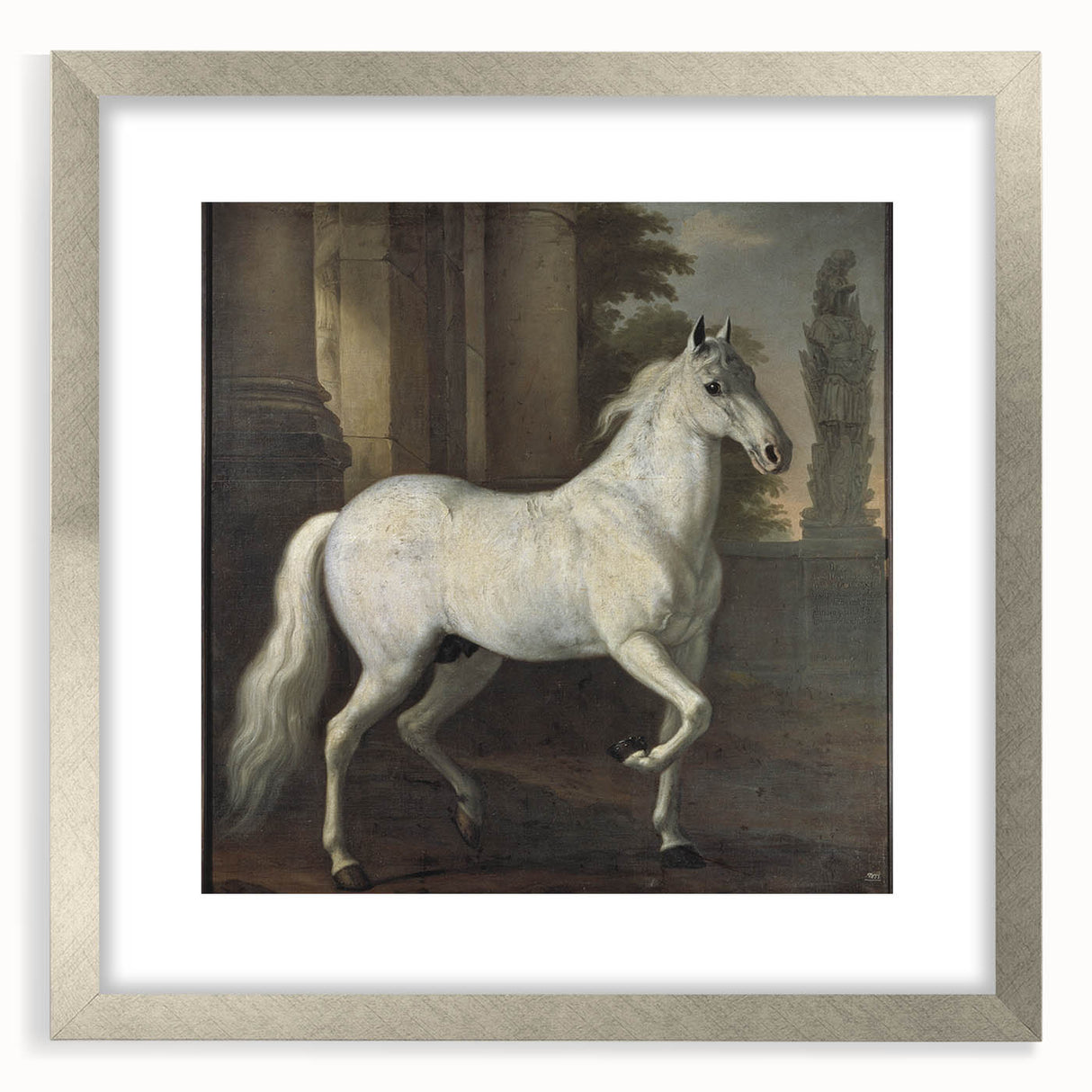 Vintage Animal Art - Classic White Horse Antique Wildlife Prints