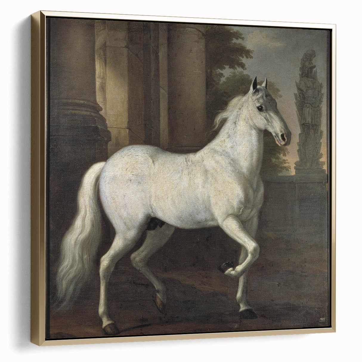 Vintage Animal Art - Classic White Horse Antique Wildlife Prints