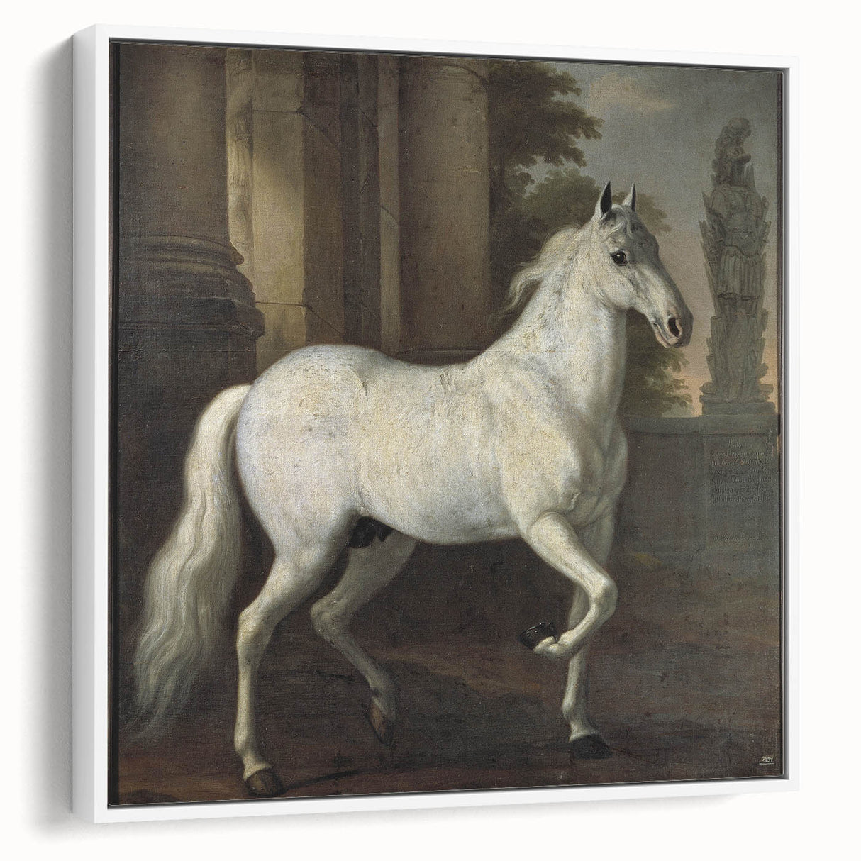Vintage Animal Art - Classic White Horse Antique Wildlife Prints