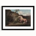 Vintage Animal Art - Horse & Lion Antique Wildlife Print