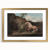 Vintage Animal Art - Horse & Lion Antique Wildlife Print