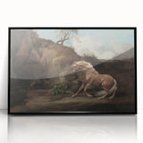 Vintage Animal Art - Horse & Lion Antique Wildlife Print
