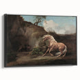 Vintage Animal Art - Horse & Lion Antique Wildlife Print