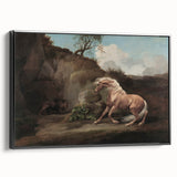 Vintage Animal Art - Horse & Lion Antique Wildlife Print