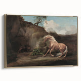 Vintage Animal Art - Horse & Lion Antique Wildlife Print