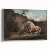 Vintage Animal Art - Horse & Lion Antique Wildlife Print