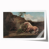 Vintage Animal Art - Horse & Lion Antique Wildlife Print