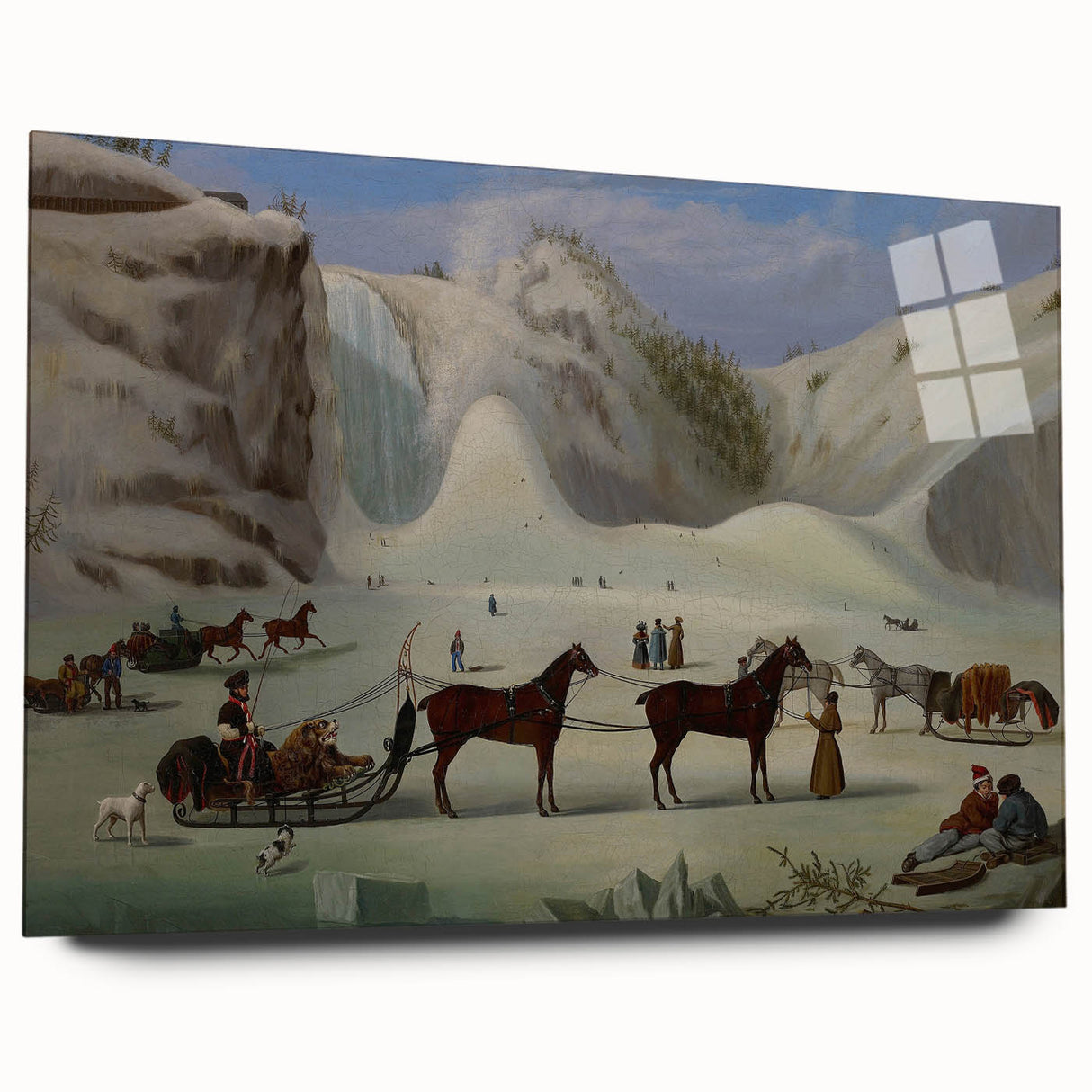 Vintage Animal Art - Horses in Winter Antique Wildlife Print