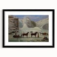 Vintage Animal Art - Horses in Winter Antique Wildlife Print