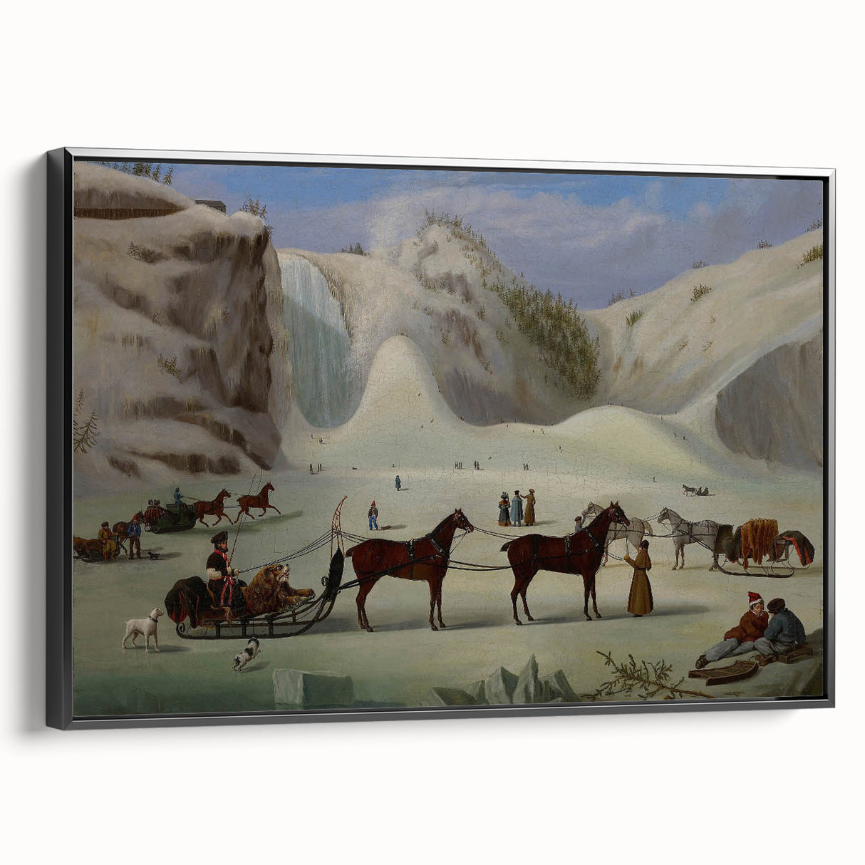 Vintage Animal Art - Horses in Winter Antique Wildlife Print