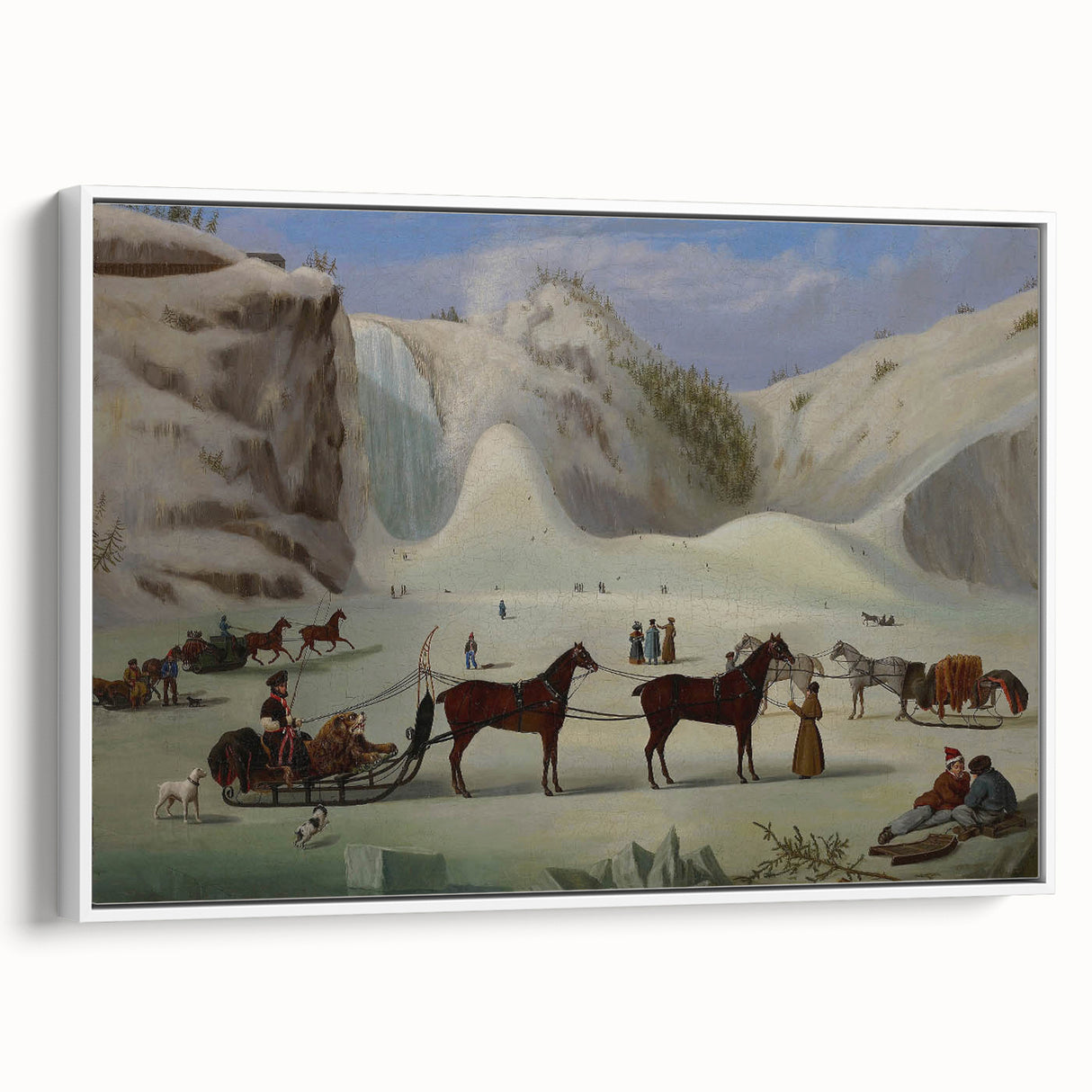 Vintage Animal Art - Horses in Winter Antique Wildlife Print