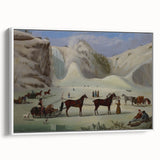 Vintage Animal Art - Horses in Winter Antique Wildlife Print