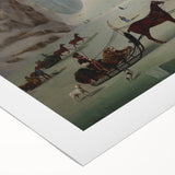 Vintage Animal Art - Horses in Winter Antique Wildlife Print