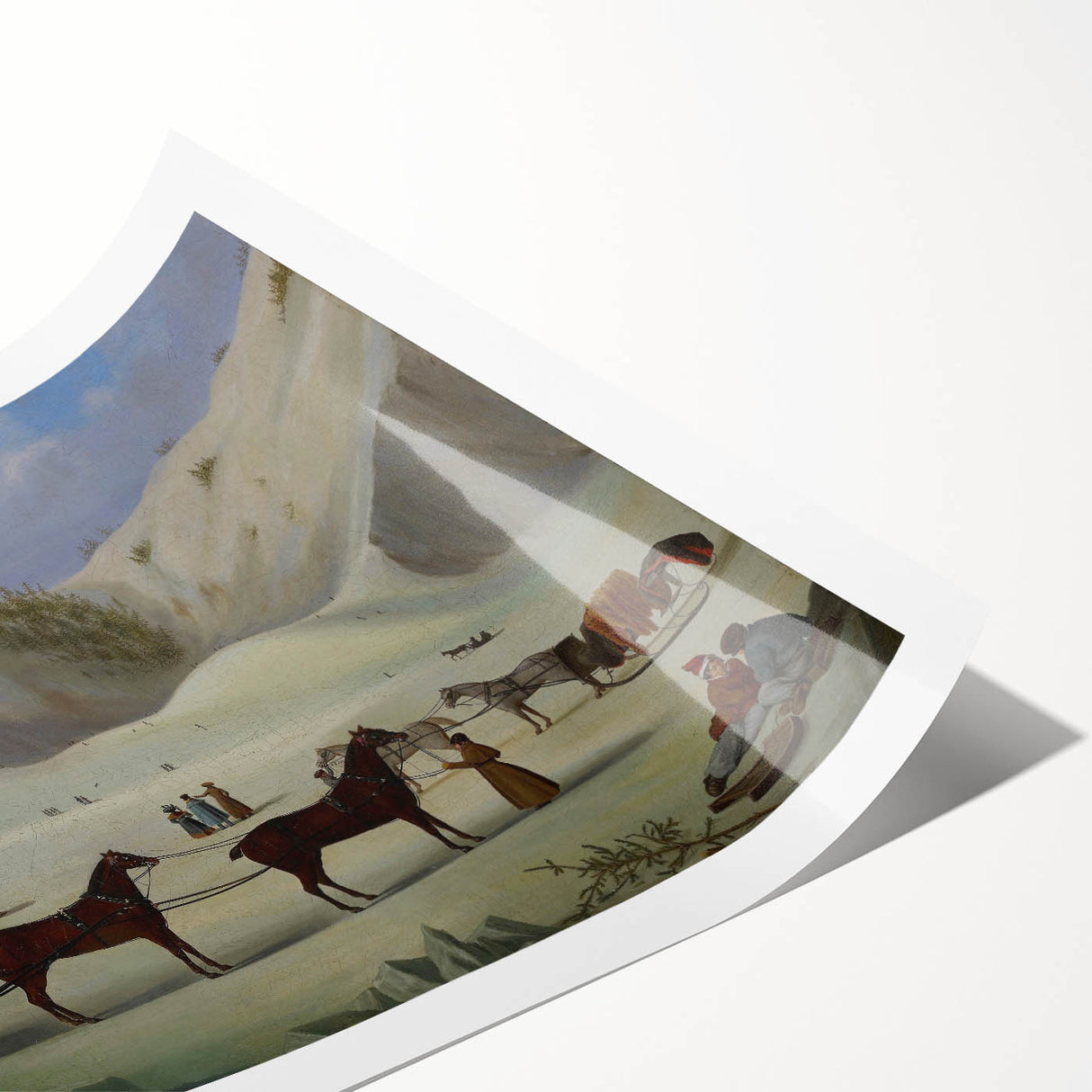 Vintage Animal Art - Horses in Winter Antique Wildlife Print