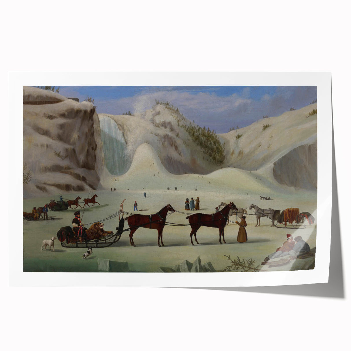 Vintage Animal Art - Horses in Winter Antique Wildlife Print
