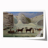 Vintage Animal Art - Horses in Winter Antique Wildlife Print