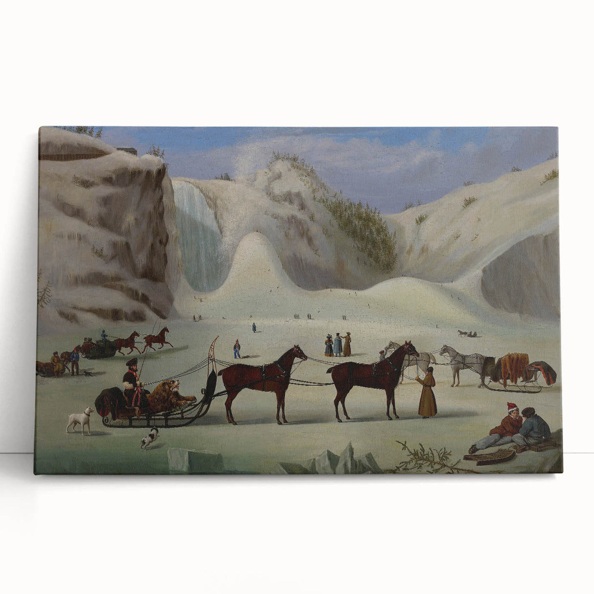Vintage Animal Art - Horses in Winter Antique Wildlife Print