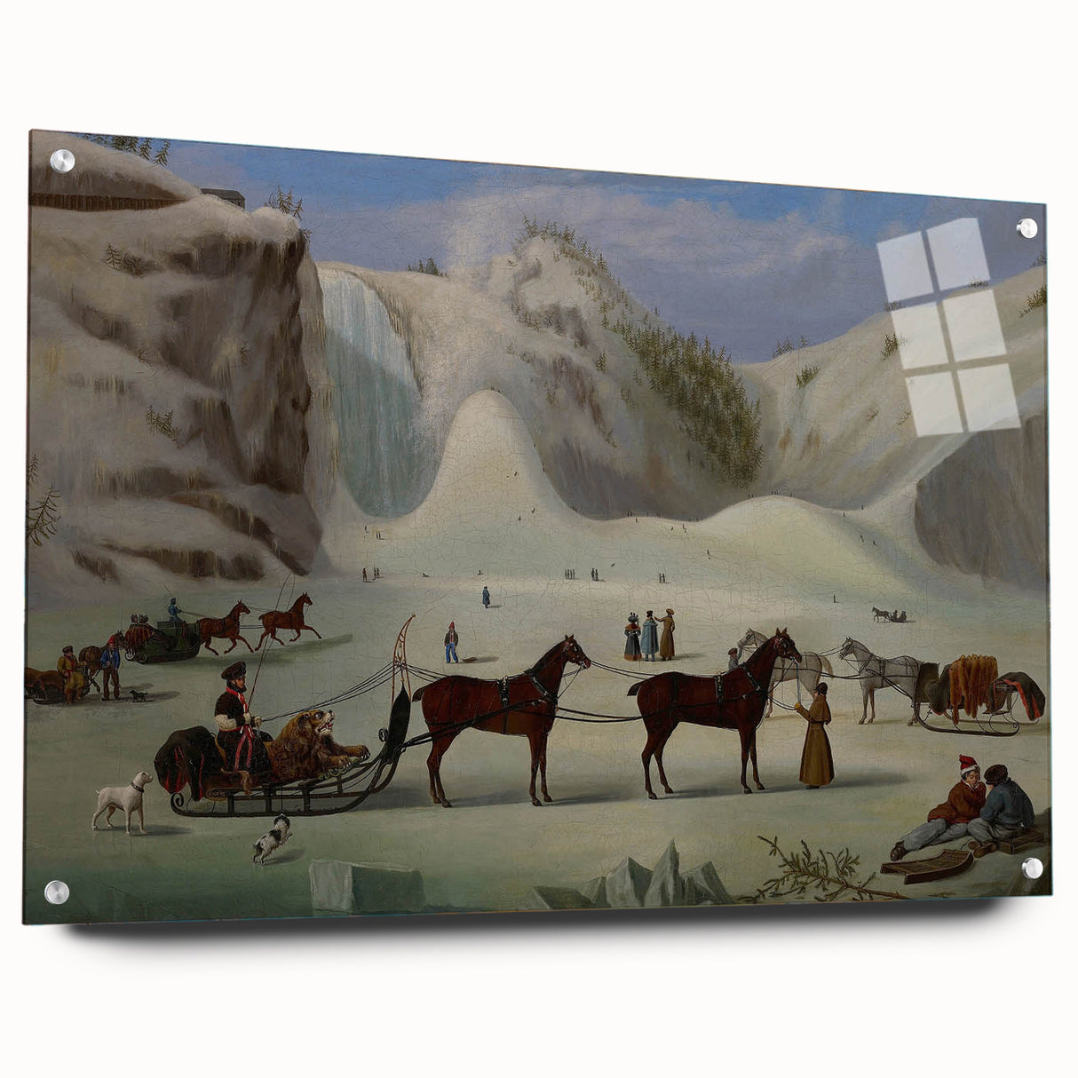 Vintage Animal Art - Horses in Winter Antique Wildlife Print