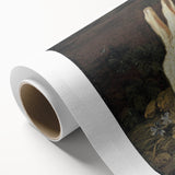 Vintage Animal Art - White & Brown Rabbits Antique Wildlife Print