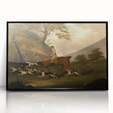 Vintage Animal Art: Hunter with Dogs – Antique Wildlife Print