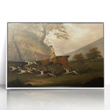 Vintage Animal Art: Hunter with Dogs – Antique Wildlife Print