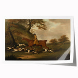 Vintage Animal Art: Hunter with Dogs – Antique Wildlife Print