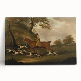Vintage Animal Art: Hunter with Dogs – Antique Wildlife Print