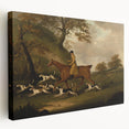 Vintage Animal Art: Hunter with Dogs – Antique Wildlife Print