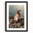 Vintage Animal Art - Hare in the Grass Antique Wildlife Print